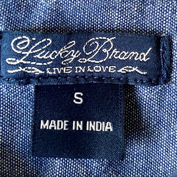 Lucky Brand Chambray Shirt Size Small - Picture 2 of 3